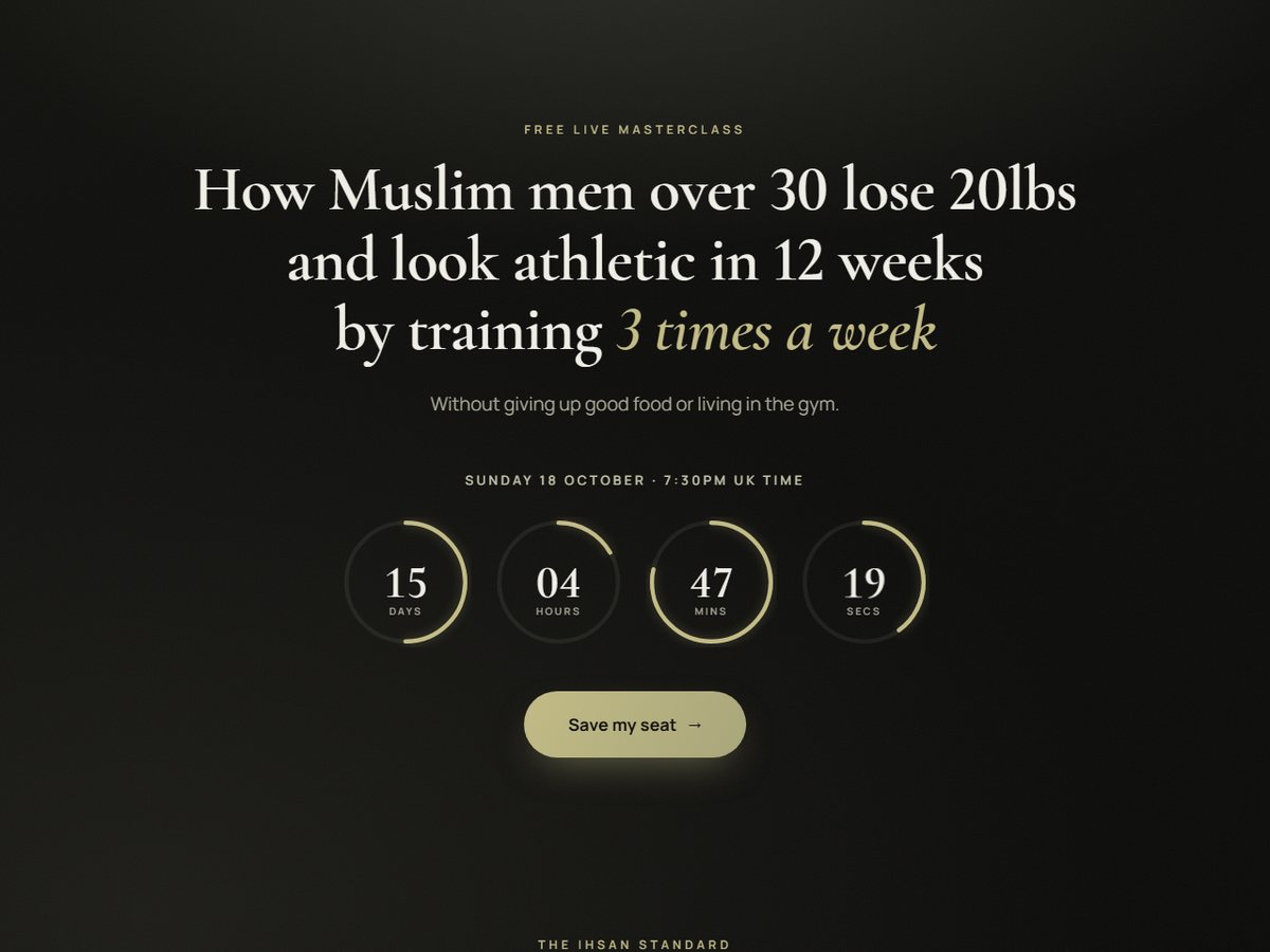 Registration page preview
