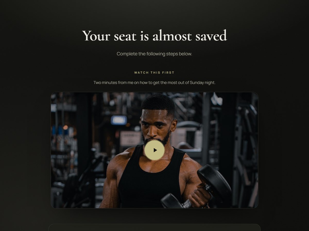 Thank-you page preview
